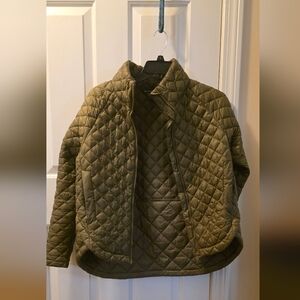 Athleta Quilted Khaki Jacket
